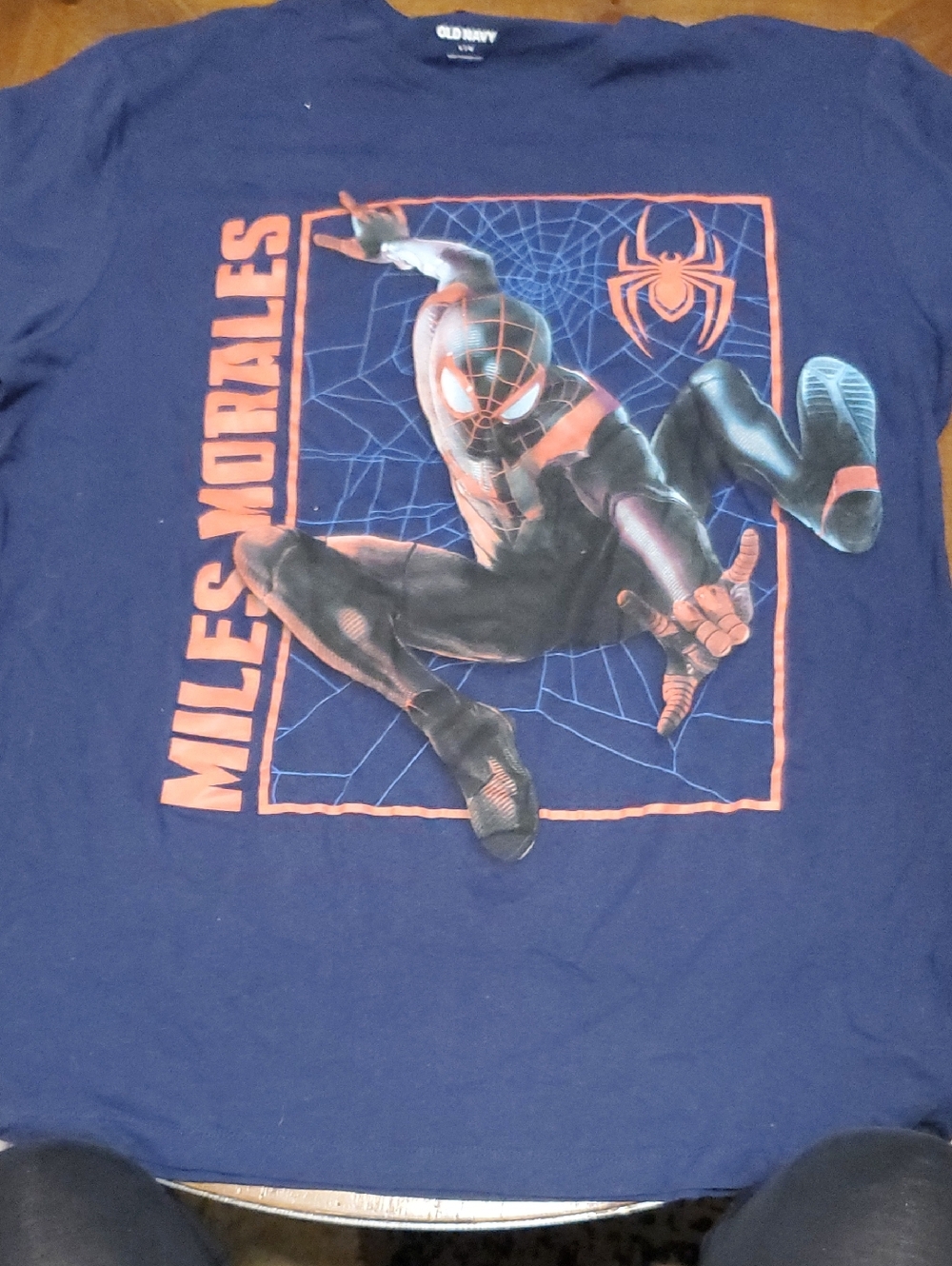 Old Navy Men's Navy Miles Morales Spider-Man Graphic Tee